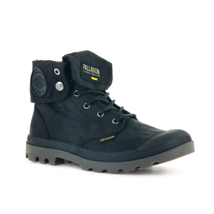 Palladium Pampa Baggy WAX Men's Boots Black | UK J056-ZHM